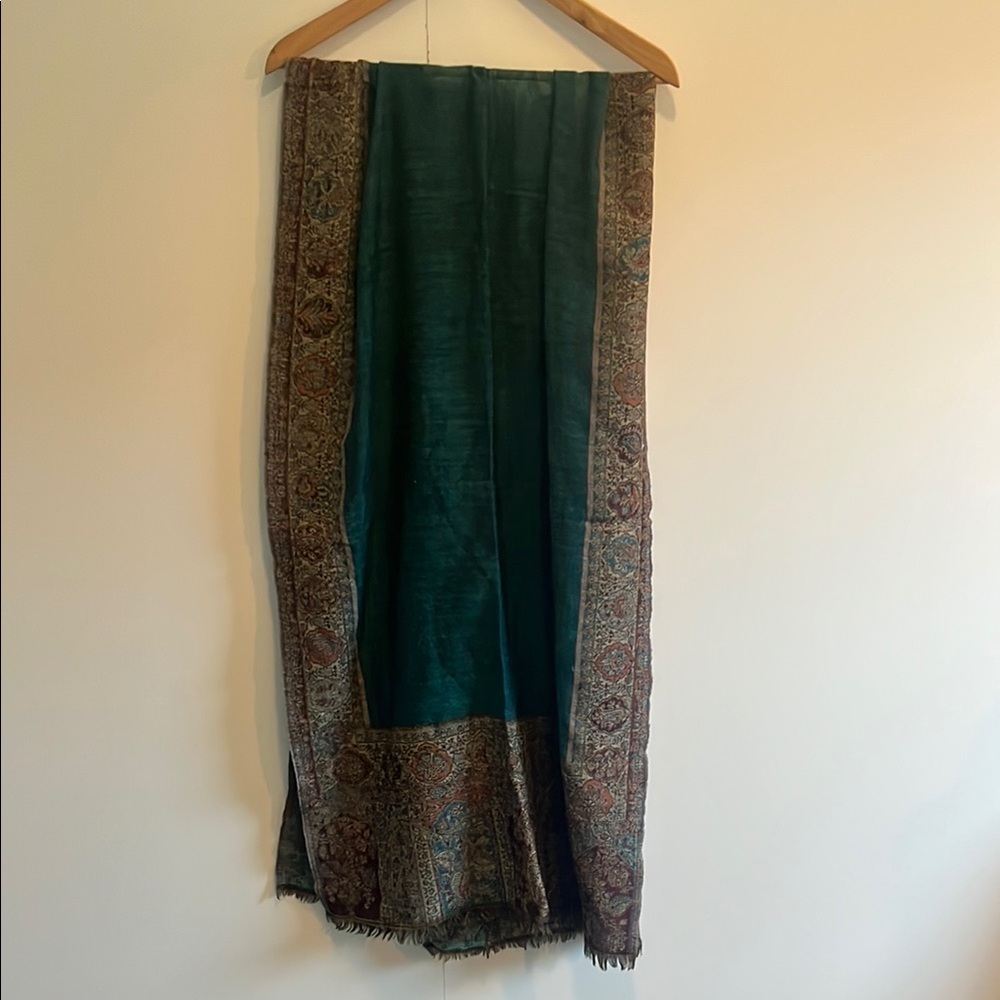Elegant Green and Brown Scarf
